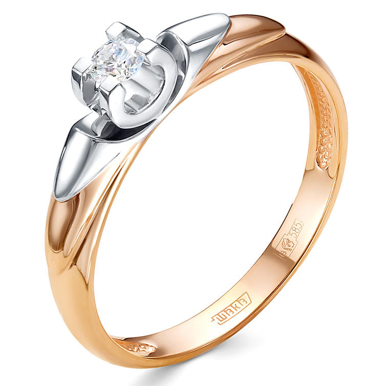 Кольцо, золото, бриллиант, 1-11-1167-101